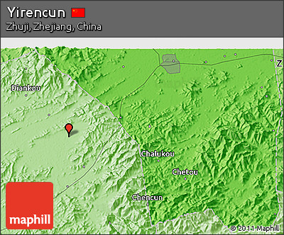 Political 3D Map of Yirencun