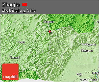 Political 3D Map of Zhaojia