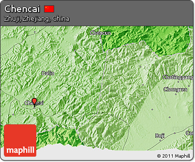 Political 3D Map of Chencai