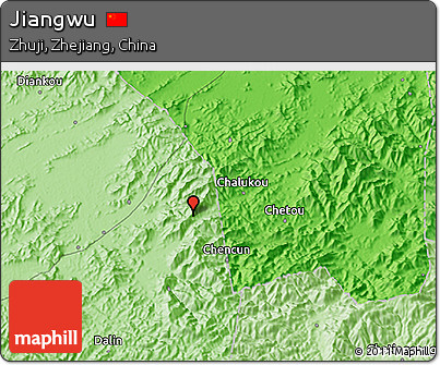 Political 3D Map of Jiangwu