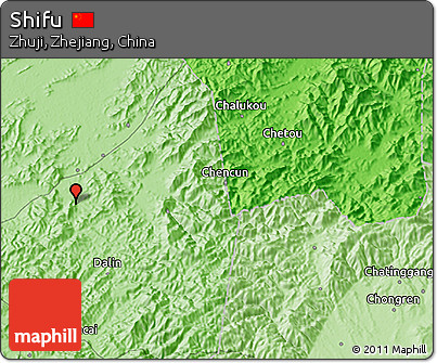 Political 3D Map of Shifu
