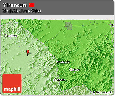 Political 3D Map of Yirencun