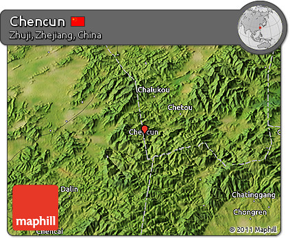 Satellite 3D Map of Chencun