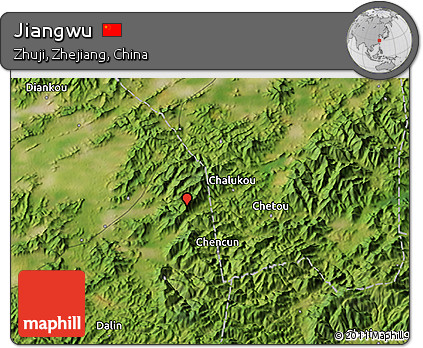 Satellite 3D Map of Jiangwu