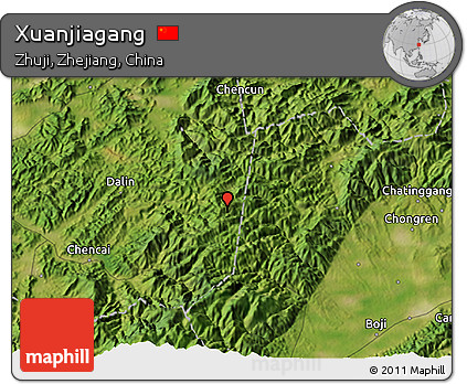 Satellite 3D Map of Xuanjiagang