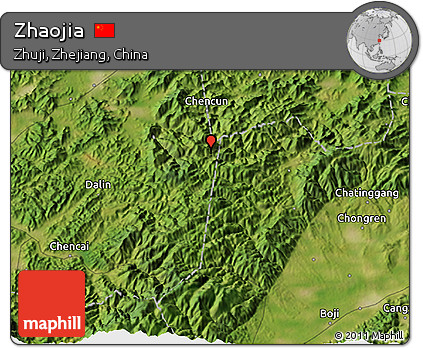 Satellite 3D Map of Zhaojia