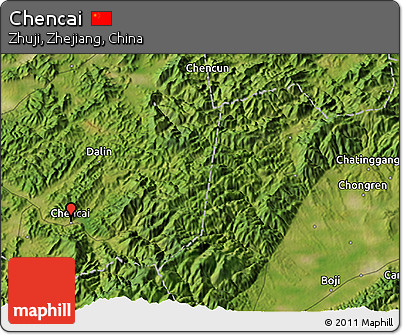 Satellite 3D Map of Chencai