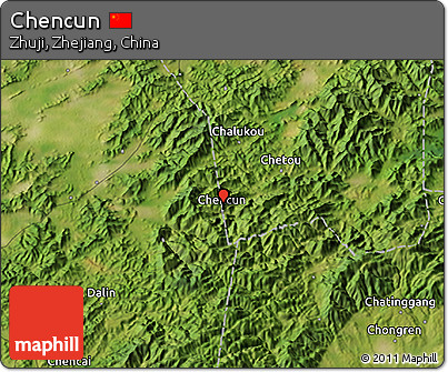 Satellite 3D Map of Chencun