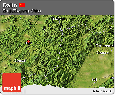 Satellite 3D Map of Dalin