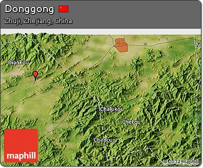 Satellite 3D Map of Donggong
