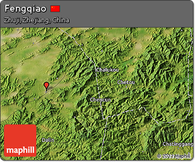Satellite 3D Map of Fengqiao