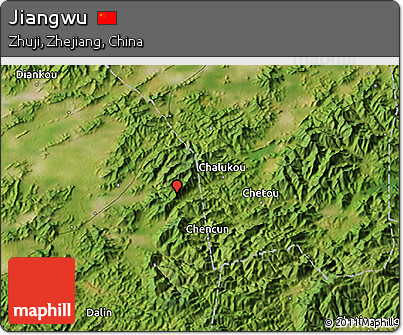 Satellite 3D Map of Jiangwu