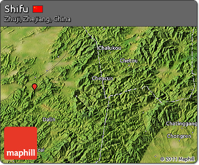 Satellite 3D Map of Shifu