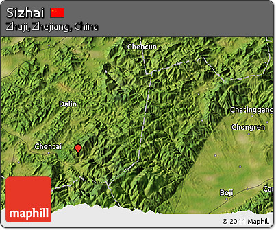 Satellite 3D Map of Sizhai