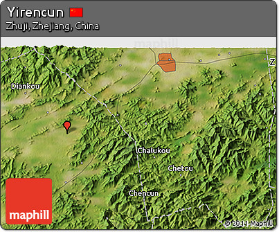 Satellite 3D Map of Yirencun