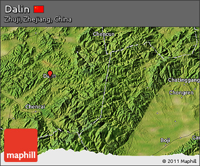 Satellite 3D Map of Dalin