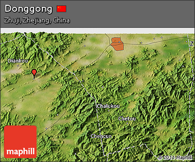 Satellite 3D Map of Donggong