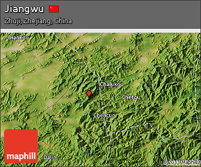 Satellite 3D Map of Jiangwu
