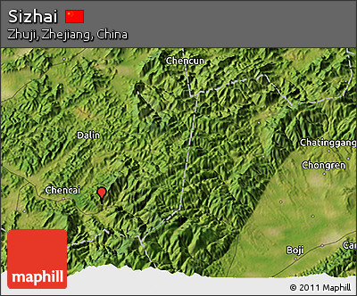 Satellite 3D Map of Sizhai