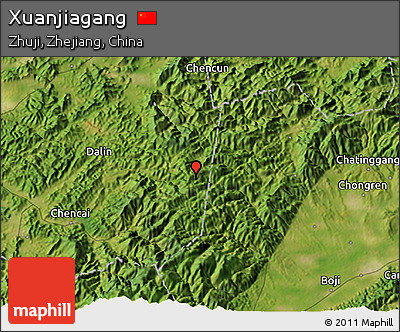 Satellite 3D Map of Xuanjiagang