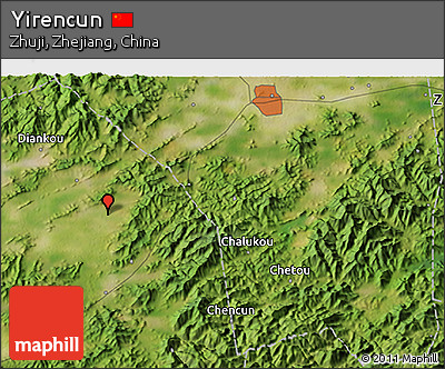 Satellite 3D Map of Yirencun