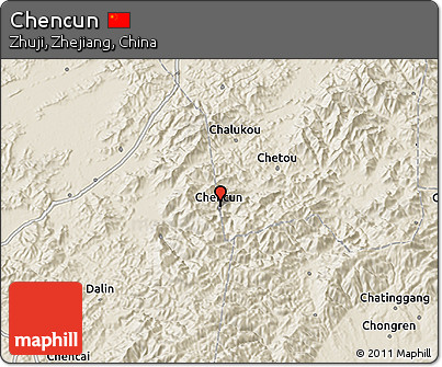Shaded Relief 3D Map of Chencun