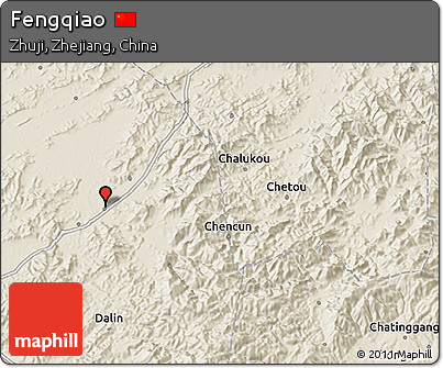 Shaded Relief 3D Map of Fengqiao