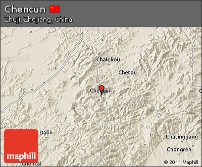Shaded Relief 3D Map of Chencun