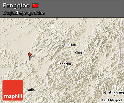 Shaded Relief 3D Map of Fengqiao