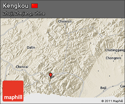 Shaded Relief 3D Map of Kengkou