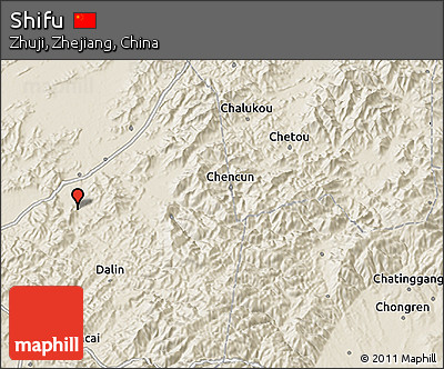 Shaded Relief 3D Map of Shifu