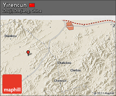 Shaded Relief 3D Map of Yirencun