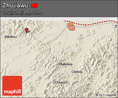 Shaded Relief 3D Map of Zhujiawu