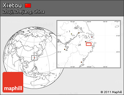 Blank Location Map of Xietou
