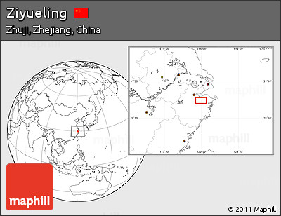 Blank Location Map of Ziyueling