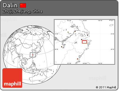 Blank Location Map of Dalin