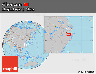 Gray Location Map of Chencun