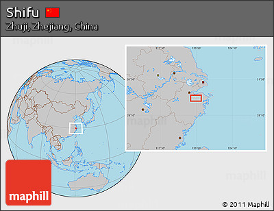 Gray Location Map of Shifu