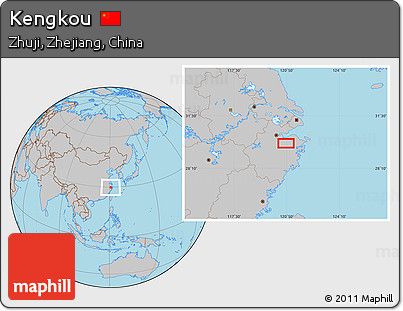 Gray Location Map of Kengkou