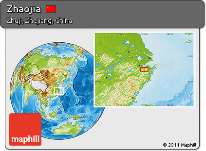 Physical Location Map of Zhaojia