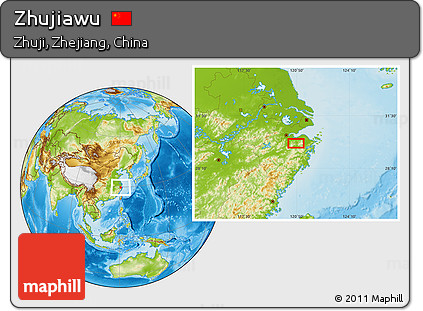Physical Location Map of Zhujiawu
