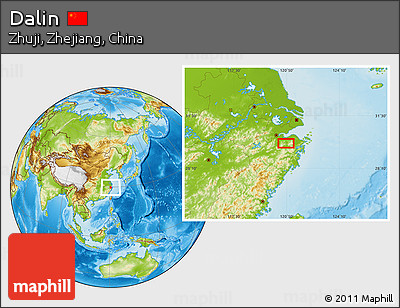 Physical Location Map of Dalin