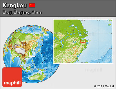 Physical Location Map of Kengkou