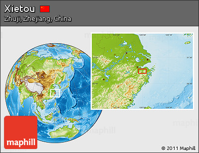 Physical Location Map of Xietou
