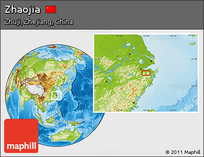 Physical Location Map of Zhaojia