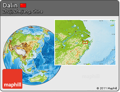 Physical Location Map of Dalin