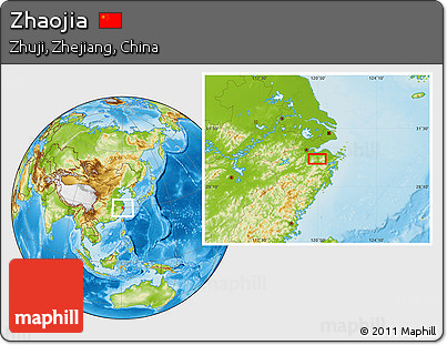Physical Location Map of Zhaojia