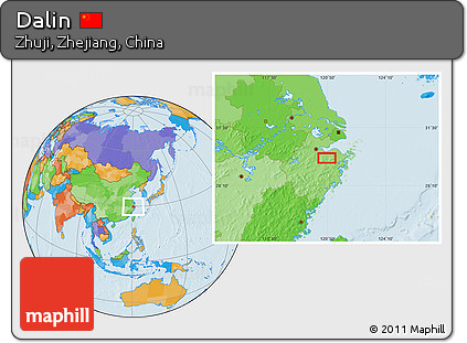 Political Location Map of Dalin