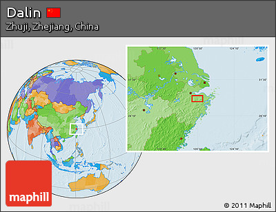 Political Location Map of Dalin