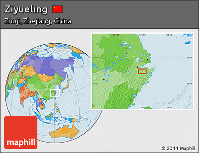 Political Location Map of Ziyueling